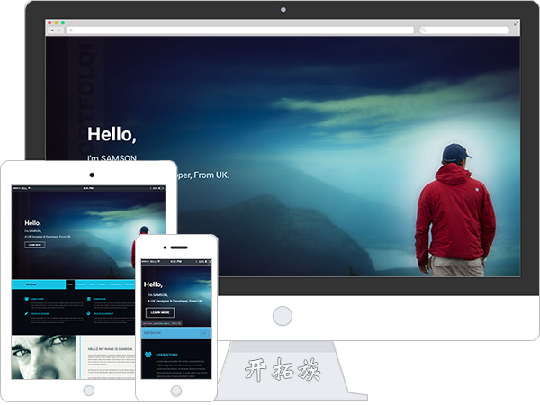 UX Designer设计师 博客web作品集网页模板 效果图