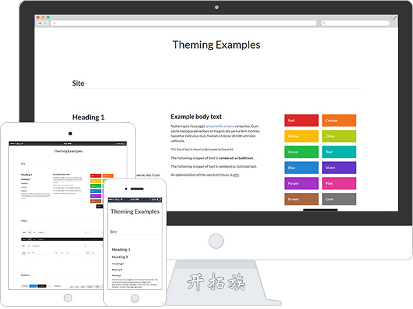 简约semantic UI Theme前端网页模板 效果图