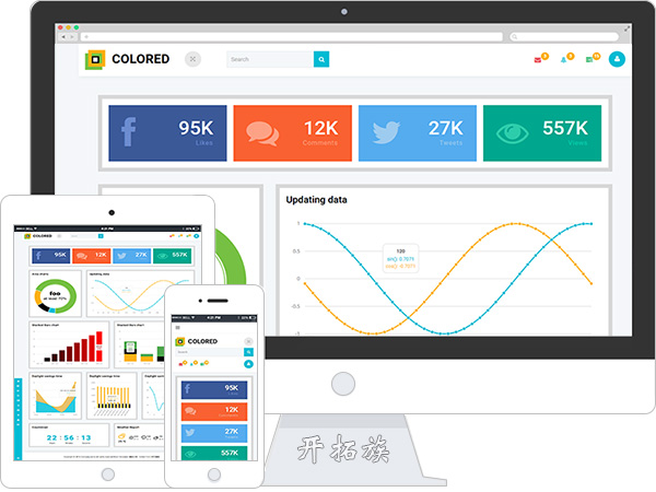 cms后台商业大气bootstrap后台管理网站模板 效果图